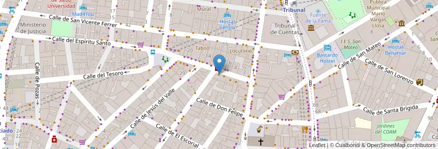 Mapa de ubicacion de Lolina Café en 스페인, Comunidad De Madrid, Comunidad De Madrid, Área Metropolitana De Madrid Y Corredor Del Henares, 마드리드.