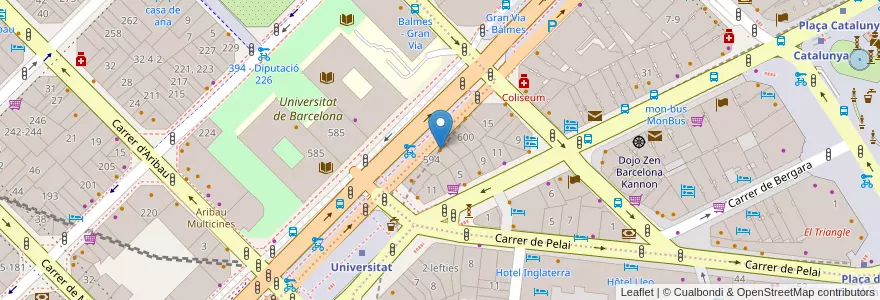 Mapa de ubicacion de L'Oliva en Spanje, Catalonië, Barcelona, Barcelonès, Barcelona.