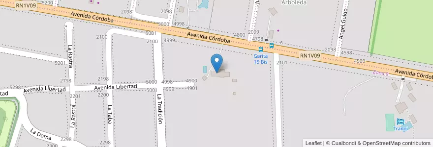 Mapa de ubicacion de Loma Alta en الأرجنتين, سانتا في, Departamento Rosario, Municipio De Funes, Funes.