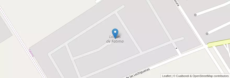 Mapa de ubicacion de Lomas de Fatima en 阿根廷, 布宜诺斯艾利斯省, Partido Del Pilar, Fátima.