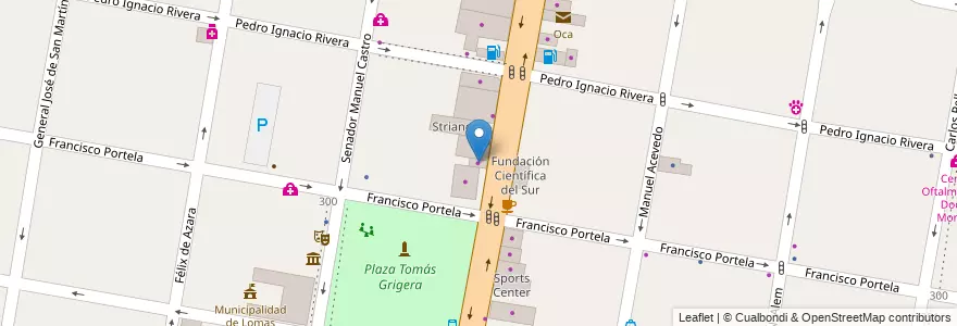 Mapa de ubicacion de Lomas T.V. en Argentina, Provincia Di Buenos Aires, Partido De Lomas De Zamora, Lomas De Zamora.