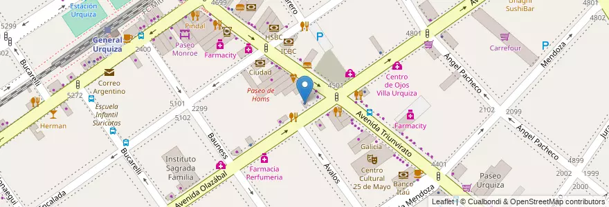 Mapa de ubicacion de Lombardo Propiedades, Villa Urquiza en Argentina, Autonomous City Of Buenos Aires, Comuna 12, Autonomous City Of Buenos Aires.