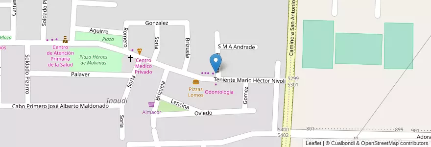 Mapa de ubicacion de Lomitos 1 + 1 en 阿根廷, Córdoba, Departamento Capital, Pedanía Capital, Córdoba, Municipio De Córdoba.