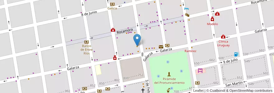 Mapa de ubicacion de Lomitos 2x1 Hamburgesas en آرژانتین, استان انتره ریوس, Departamento Uruguay, Distrito Molino, Concepción Del Uruguay.