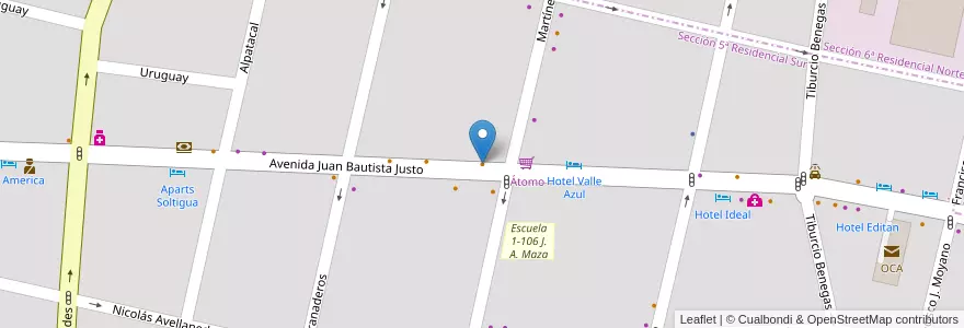 Mapa de ubicacion de Lomoro en アルゼンチン, チリ, メンドーサ州, Departamento Capital, Ciudad De Mendoza.
