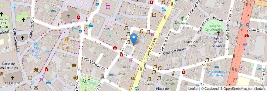 Mapa de ubicacion de London Pub en Spanien, Kastilien Und León, Salamanca, Campo De Salamanca, Salamanca.