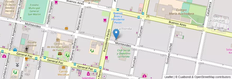 Mapa de ubicacion de Lonera Lagos en الأرجنتين, سانتا في, Departamento Rosario, Municipio De Funes, Funes.