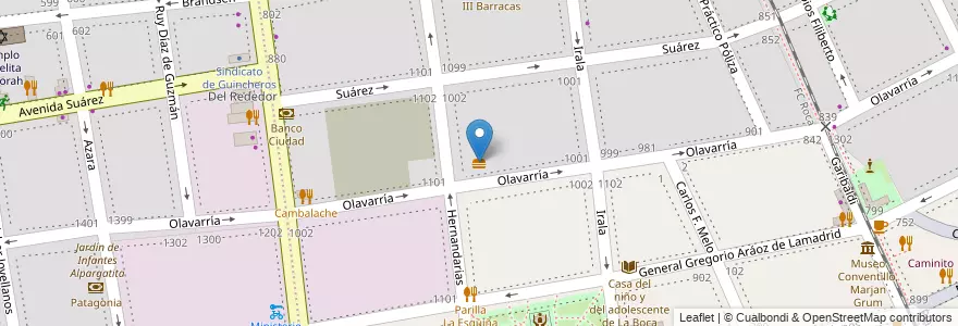 Mapa de ubicacion de Long John Silver's, Boca en Arjantin, Ciudad Autónoma De Buenos Aires, Comuna 4, Buenos Aires.