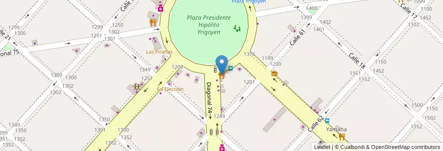 Mapa de ubicacion de Lontano, Casco Urbano en الأرجنتين, بوينس آيرس, Partido De La Plata, لابلاتا.