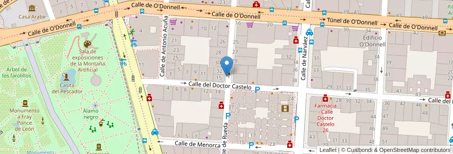 Mapa de ubicacion de LOPE DE RUEDA, CALLE, DE,34 en スペイン, マドリード州, Comunidad De Madrid, Área Metropolitana De Madrid Y Corredor Del Henares, Madrid.
