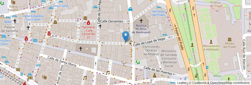 Mapa de ubicacion de Lope de Vega en إسبانيا, منطقة مدريد, منطقة مدريد, Área Metropolitana De Madrid Y Corredor Del Henares, مدريد.