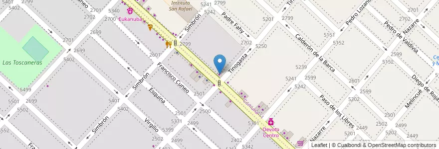 Mapa de ubicacion de Lope de Vega, Villa Devoto en آرژانتین, Ciudad Autónoma De Buenos Aires, Buenos Aires, Comuna 10.