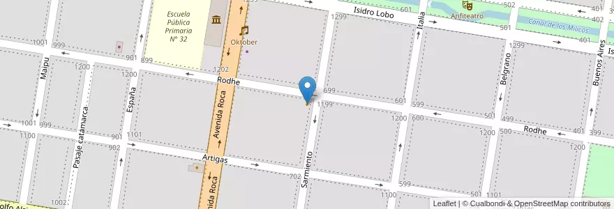 Mapa de ubicacion de Lopez en Аргентина, Рио-Негро, Хенераль-Рока, Departamento General Roca, General Roca.
