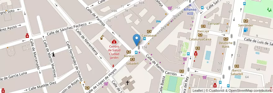 Mapa de ubicacion de LOPEZ DE HOYOS, CALLE, DE,135 en Spanien, Autonome Gemeinschaft Madrid, Autonome Gemeinschaft Madrid, Área Metropolitana De Madrid Y Corredor Del Henares, Madrid.
