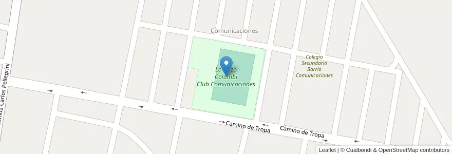 Mapa de ubicacion de Lorenzo Colombi Club Comunicaciones en الأرجنتين, Corrientes, Departamento Mercedes, Municipio De Mercedes.
