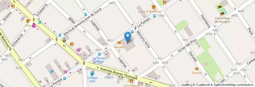 Mapa de ubicacion de Lorraine, Villa Ortuzar en Argentinien, Ciudad Autónoma De Buenos Aires, Buenos Aires, Comuna 15.