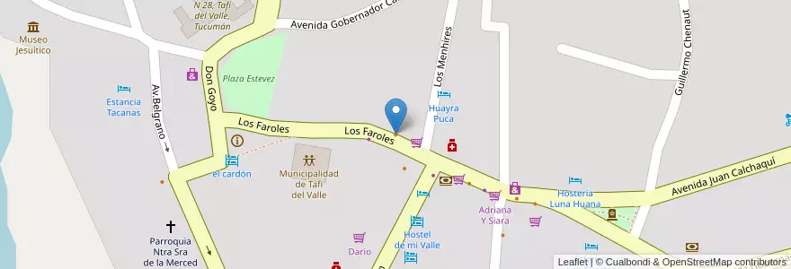 Mapa de ubicacion de Los "2" Hermanos en アルゼンチン, トゥクマン州, Departamento Tafí Del Valle, Municipio De Tafí Del Valle, Tafí Del Valle.