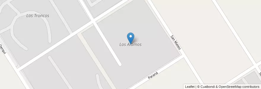 Mapa de ubicacion de Los Alamos en Arjantin, Buenos Aires, Partido Del Pilar, La Lonja.