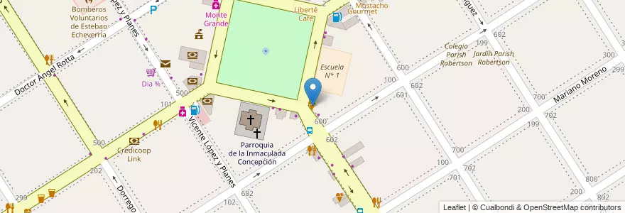 Mapa de ubicacion de Los Amores en 阿根廷, 布宜诺斯艾利斯省, Partido De Esteban Echeverría, Monte Grande.
