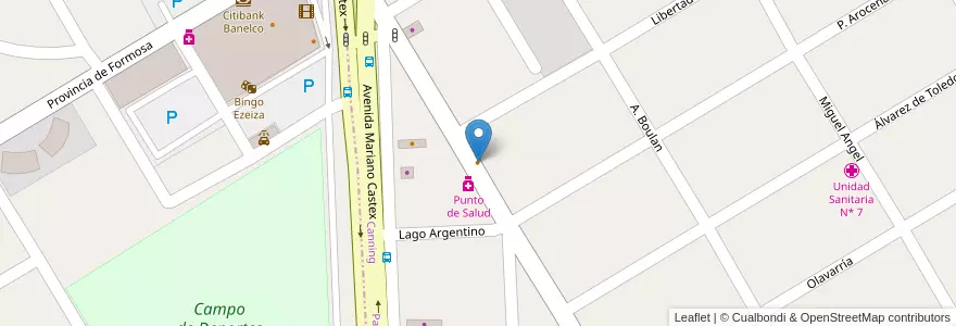 Mapa de ubicacion de Los Amores en Arjantin, Buenos Aires, Partido De Esteban Echeverría.