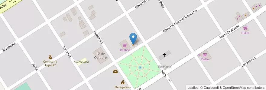 Mapa de ubicacion de Los Amores en Arjantin, Buenos Aires, Partido De Tigre, Benavídez.