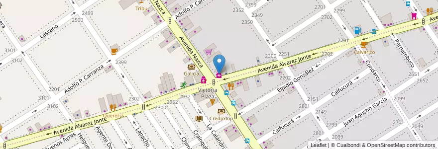 Mapa de ubicacion de Los Angeles, Villa del Parque en آرژانتین, Ciudad Autónoma De Buenos Aires, Buenos Aires, Comuna 11.