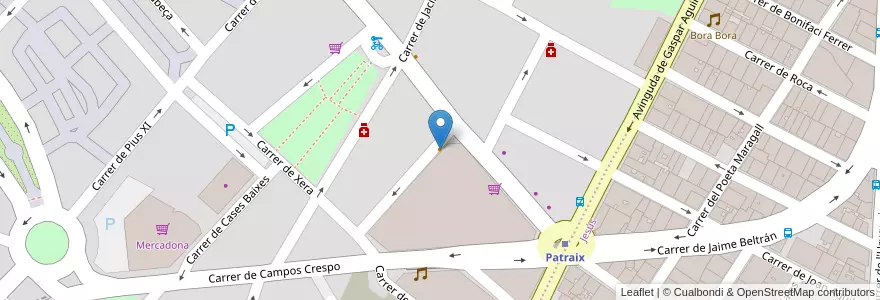 Mapa de ubicacion de Los Arcos en Испания, Валенсия, Валенсия, Comarca De València, Валенсия.