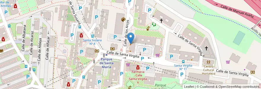 Mapa de ubicacion de Los Arcos en Испания, Мадрид, Мадрид, Área Metropolitana De Madrid Y Corredor Del Henares, Мадрид.