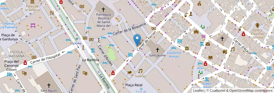 Mapa de ubicacion de Los azulejos en Испания, Каталония, Барселона, Барселонес, Барселона.