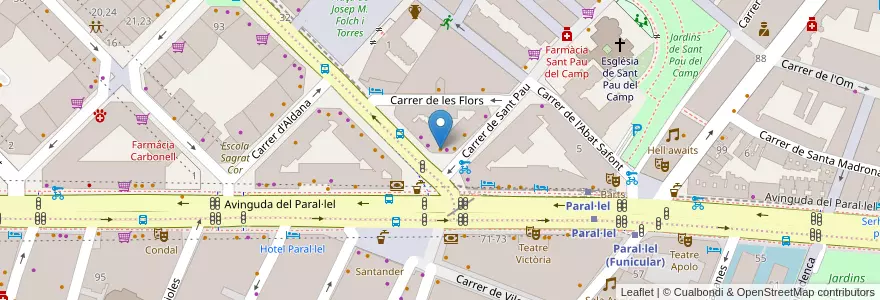 Mapa de ubicacion de Los Cachitos en Spanien, Katalonien, Barcelona, Barcelonès, Barcelona.