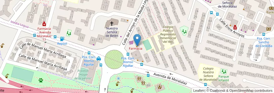 Mapa de ubicacion de Los Candiles en إسبانيا, منطقة مدريد, منطقة مدريد, Área Metropolitana De Madrid Y Corredor Del Henares, مدريد.