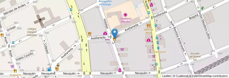 Mapa de ubicacion de Los Cantabricos, Caballito en Argentinië, Ciudad Autónoma De Buenos Aires, Buenos Aires, Comuna 6.
