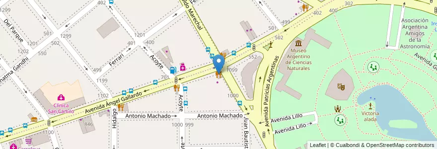 Mapa de ubicacion de Los Chanchitos, Caballito en آرژانتین, Ciudad Autónoma De Buenos Aires, Buenos Aires, Comuna 6.