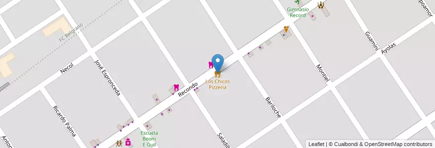 Mapa de ubicacion de Los Chicos Pizzeria en Argentina, Buenos Aires, Partido De Lomas De Zamora, Ingeniero Budge.