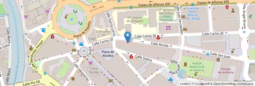 Mapa de ubicacion de Los Conductores en Spanje, Murcia, Murcia, Campo De Cartagena Y Mar Menor, Cartagena.