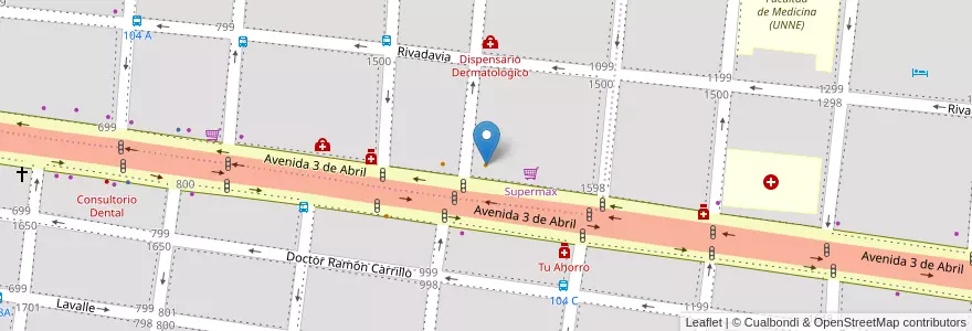 Mapa de ubicacion de Los dos Chef en Argentine, Corrientes, Departamento Capital, Corrientes, Corrientes.