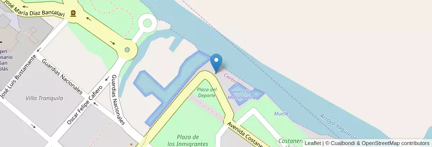 Mapa de ubicacion de Los Dos Muelles en Argentine, Province De Buenos Aires, Partido De San Nicolás, San Nicolás De Los Arroyos.