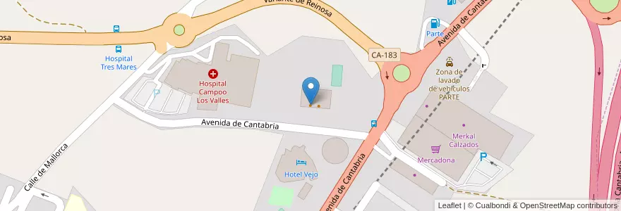 Mapa de ubicacion de Los Encuentros en إسبانيا, كانتابريا, منطقة كانتابريا, Campoo-Los Valles, Campoo De Enmedio, Reinosa.