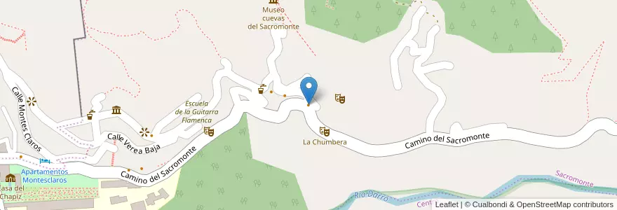 Mapa de ubicacion de "Los faroles" cuevas en Spanje, Andalusië, Granada, Comarca De La Vega De Granada, Granada.