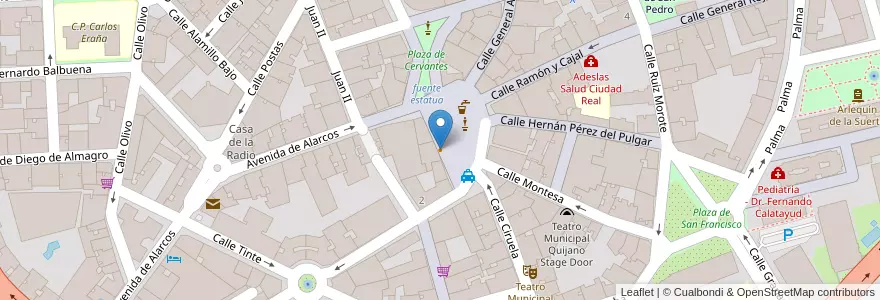 Mapa de ubicacion de Los faroles de Tomas en スペイン, カスティーリャ＝ラ・マンチャ州, Ciudad Real, Campo De Calatrava, Ciudad Real.