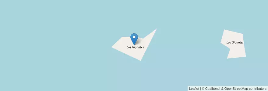 Mapa de ubicacion de Los Gigantes en アルゼンチン, チリ, リオネグロ州, Departamento El Cuy.