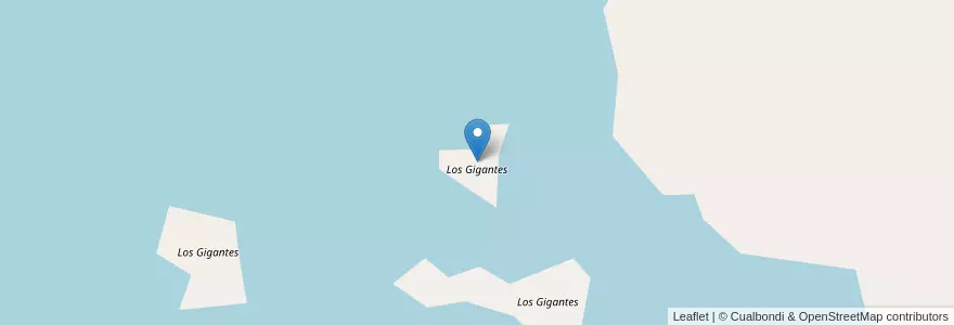 Mapa de ubicacion de Los Gigantes en الأرجنتين, تشيلي, ريو نيغرو, Departamento El Cuy.