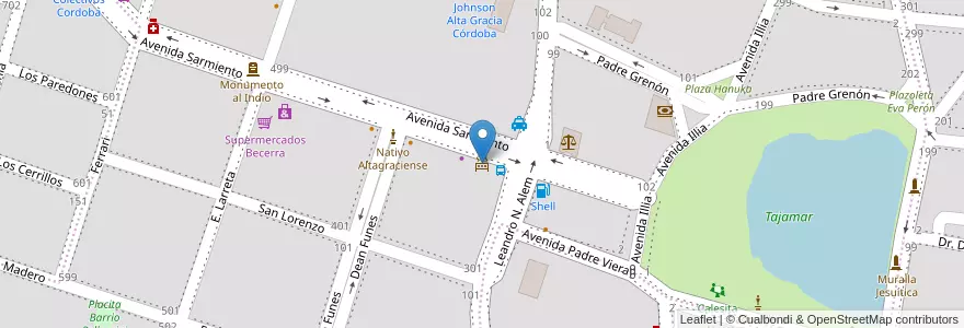 Mapa de ubicacion de Los Gurises en 아르헨티나, Córdoba, Departamento Santa María, Pedanía Alta Gracia, Municipio De Alta Gracia, Alta Gracia.
