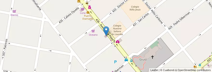 Mapa de ubicacion de Los Hermanos en Arjantin, Buenos Aires, Partido De Tres De Febrero, Santos Lugares.