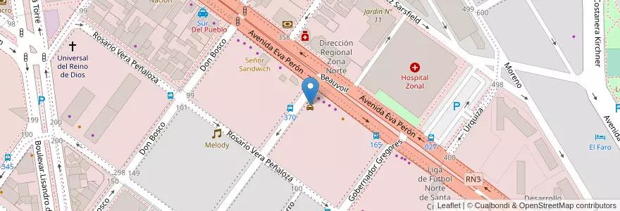 Mapa de ubicacion de Los Hermanos en Argentinien, Provinz Santa Cruz, Chile, Mercado De La Ciudad, Deseado, Caleta Olivia.