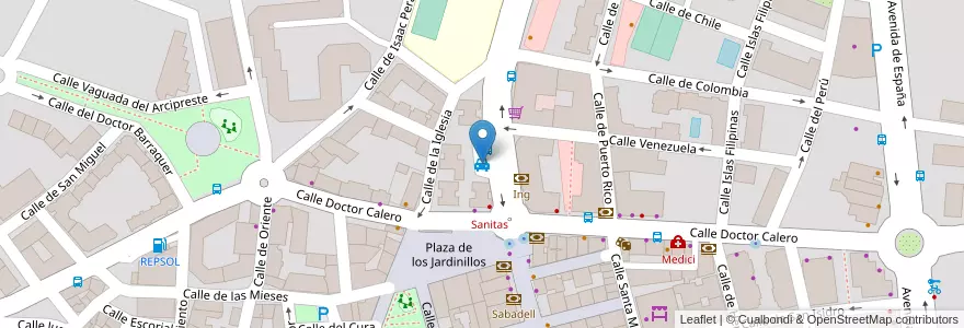 Mapa de ubicacion de Los Jardinillos en スペイン, マドリード州, Comunidad De Madrid, Área Metropolitana De Madrid Y Corredor Del Henares, Majadahonda.
