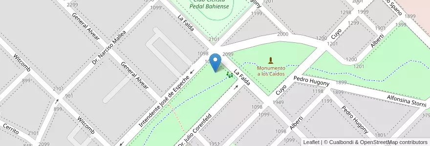 Mapa de ubicacion de Los Lápices en Argentina, Buenos Aires, Partido De Bahía Blanca, Bahía Blanca.