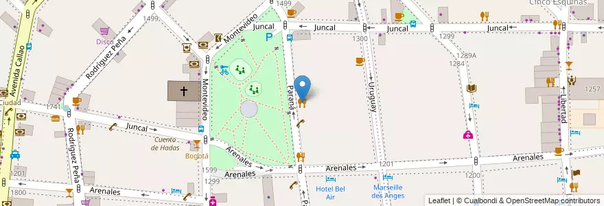 Mapa de ubicacion de Los Maestros, Recoleta en Argentina, Ciudad Autónoma De Buenos Aires, Comuna 2, Comuna 1, Buenos Aires.