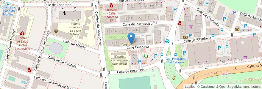 Mapa de ubicacion de Los Manchegos en スペイン, マドリード州, Comunidad De Madrid, Área Metropolitana De Madrid Y Corredor Del Henares, Madrid.
