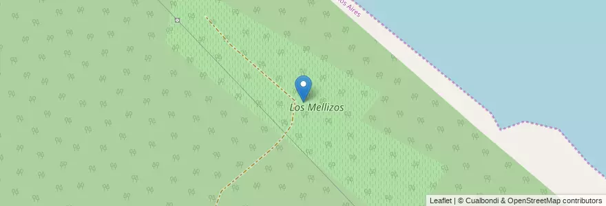 Mapa de ubicacion de Los Mellizos en Argentina, Provincia Di Buenos Aires, Villa Domínico.